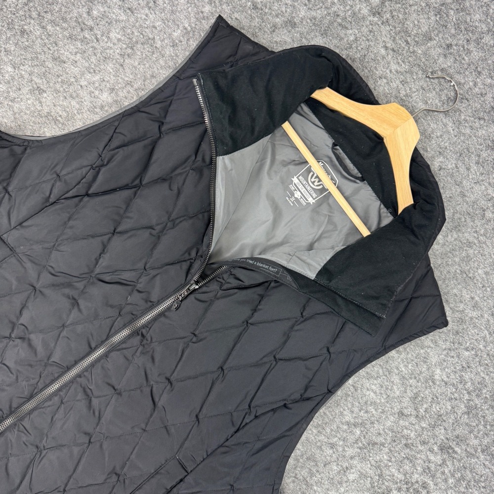 Moosejaw Mountaineering Womens 3X Black Quilted Down Puffer Vest Full Zip Jacket